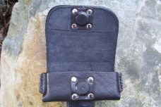 Leather Cell Phone Case - Sideways Carry - Magnetic Closure - Belt Cilip - Fits iPhone & Droid 