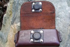 Leather Cell Phone Case - Sideways Carry - Magnetic Closure - Belt Loop - Fits iPhone & Droid
