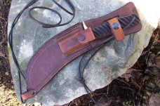 Custom Leather Knife Sheath - Green River Style Knife – Sharpening Stone Pouch