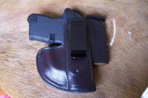 Custom Leather (IWB) Holster - Magazine Pouch - ,P3AT,LCP,P238,& Bodyguard .380,See Gun List Below