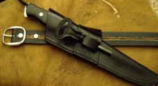 Custom Knife Sheath - Fire Steel Loop - Sideways / Crossdraw Carry - BRK&T Bravo 2