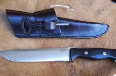 Custom Knife Sheath - Fire Steel Loop - Sideways / Crossdraw Carry - BRK&T Bravo 2