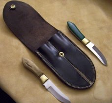 Custom Leather Double Knife Sheath For Two 5