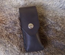 Custom Leather Flashlight Holder - Black Oil Dye