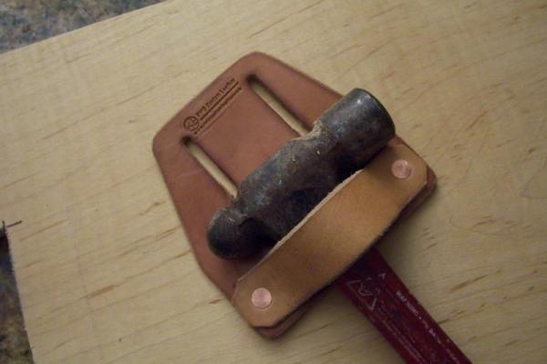 Custom Leather Carpenter's Hammer Holder