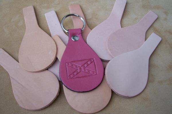 Leather Key Fob Blanks - Lot of 12