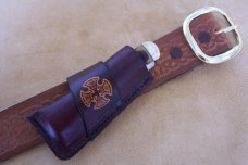 Custom Leather Sidewinder Knife Pouch Fits Pocket Knives Up To 5-1/2