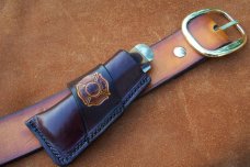 Custom Leather Sidewinder Knife Pouch Fits Pocket Knives Up To 5-1/2