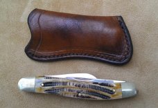 Custom Leather Pocket Sheath For Pocket Knives - Up to 5