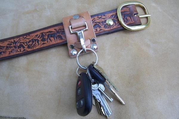 Custom Leather Key Chain - Heavy Duty Snap Ring