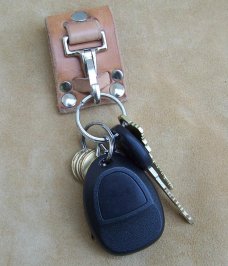 Custom Leather Key Chain - Heavy Duty Snap Ring
