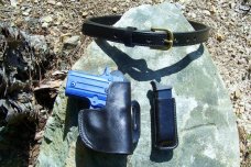 Gun Holster,Belt, & Magizane Pouch Rig - Glock,S&W,SigSauer,Taurus,Khar See Gun List Below