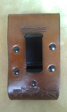 Custom Leather Cell Phone Case- Brown Oil Stain - Hand Carved - Fits iphone & Droid