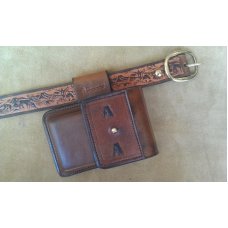 Custom Leather Cell Phone Case- Brown Oil Stain - Leather Drop Belt Loop - Fits iphone & Droid