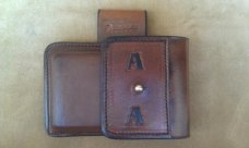 Custom Leather Cell Phone Case- Brown Oil Stain - Leather Drop Belt Loop - Fits iphone & Droid
