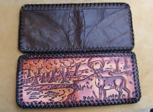 Custom Leather Men's Wallet - Bi-fold - Pre-made