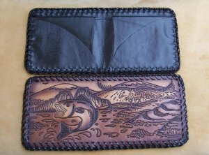 Custom Leather Men's Wallet - Bi-fold - Pre-made
