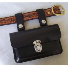 Custom Leather Cell Phone Case- Detachable Leather Belt Loops - Fits iPhone & Droid