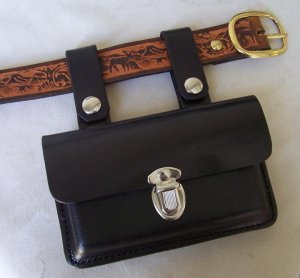 Custom Leather Cell Phone Case- Detachable Leather Belt Loops - Fits iPhone & Droid