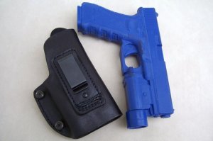Leather Inside Waist Band Tuckable Holster - Glock 17,22,31-TLR1 Tactical Light - See Gun List Below
