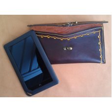 Custom Leather Carrying/Protective Case for - Nook, Kindle, iPad, & Other Devices