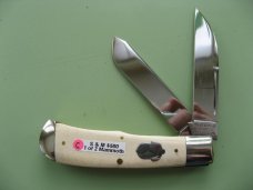 SCHATT & MORGAN CUSTOM MAMMOTH 2 BLADE TRAPPER KNIFE