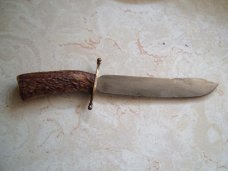 LARGE STAG FIGHTING INDIAN REENACTOR