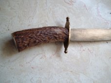 LARGE STAG FIGHTING INDIAN REENACTOR