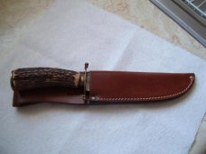 STAG HANDLED SIDE KNIFE INDIAN TRADE REENACTOR