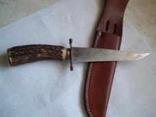 STAG HANDLED SIDE KNIFE INDIAN TRADE REENACTOR