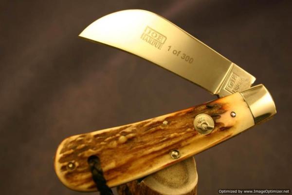 Queen Cutlery Joe Pardue RV-1W Revised Hawkbill   #107