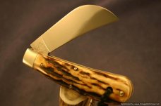 Queen Cutlery Joe Pardue RV-1W Revised Hawkbill   #107