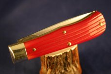 GREAT EASTERN CUTLERY  TIDIOUTE RED TRAPPER KNIFE  #22 