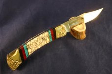 BRIAN YELLOWHORSE HOWLING WOLF 32 OF 50 BUCK 110 KNIFE