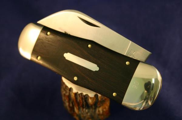GREAT EASTERN CUTLERY TIDIOUTE EBONY WOOD KNIFE #114 GREAT EASTERN CUTLERY TIDIOUTE EBONY WOOD KNIFE #114
