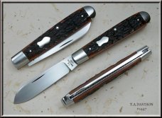 Todd Davison Custom Red Mahogany Jig Bone Folder---It's Special! #1447