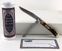 2010 AAPK Club Knife - Genuine Burnt Stag 3 7/8" Trapper - 1095 Steel Blades