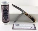 2010 AAPK Club Knife - Genuine Burnt Stag 3 7/8" Trapper - 1095 Steel Blades