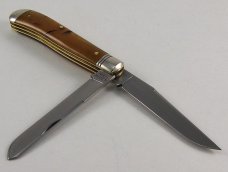 2010 AAPK Club Knife - Interior Ram's Horn 3 7/8" Trapper - 1095 Steel Blades