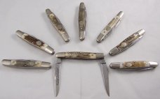 2012 AAPK Club Knife - American Elk Antler - 4" Muskrat - 14-4 CrMo Steel Blades