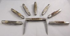 2012 AAPK Club Knife - American Elk Antler - 4" Muskrat - 14-4 CrMo Steel Blades