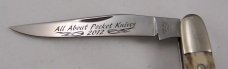 2012 AAPK Club Knife - American Elk Antler - 4" Muskrat - 14-4 CrMo Steel Blades