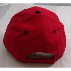 Red & Black Colored All About Pocket Knives Hat  With  Black Embroidery