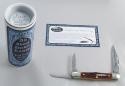 2013 AAPK Club Knife - 3 3/8" Swell Center Whittler - Autumn Gold Jigged Bone- 1095 Steel Blades