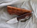 RANGER R/K HUNTER KNIFE, Custom Made by Justin Gingrich, Desert Ironwood Handle