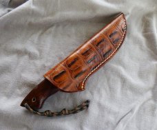 RANGER R/K HUNTER KNIFE, Custom Made by Justin Gingrich, Desert Ironwood Handle