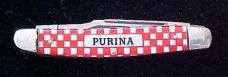 OLD KUTMASTER Stockman PURINA CHOW CHECKER BOARD AD KNIFE