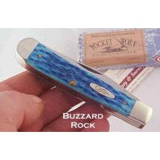 CASE XX TRAPPER CARIBBEAN BLUE POCKETWORN BONE & Box w/Paperwork