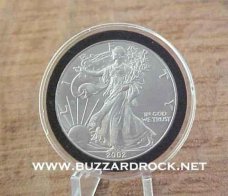 Year 2002 American Silver  Eagle Dollar in Air-Tite holder