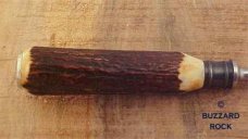 ~~ Old Time Near Mint Stag Handle Sharpening Steel ~~
